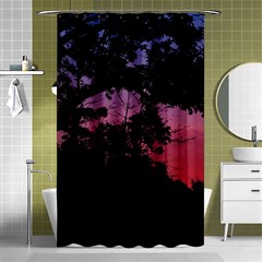 Sunset Landscape High Contrast Photo Shower Curtain 48  X 72  (small)  by dflcprintsclothing