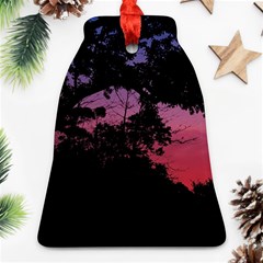 Sunset Landscape High Contrast Photo Ornament (bell)