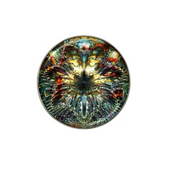 Multicolor Floral Art Copper Patina  Hat Clip Ball Marker