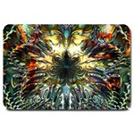 Multicolor Floral Art Copper Patina  Large Doormat  30 x20  Door Mat