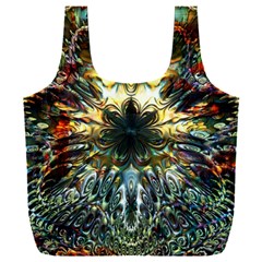 Multicolor Floral Art Copper Patina  Full Print Recycle Bag (XXXL)