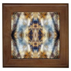 Retro Hippie Vibe Psychedelic Silver Framed Tile