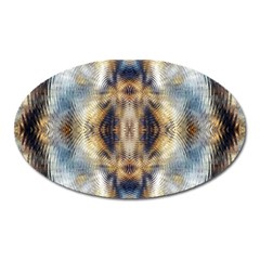 Retro Hippie Vibe Psychedelic Silver Oval Magnet