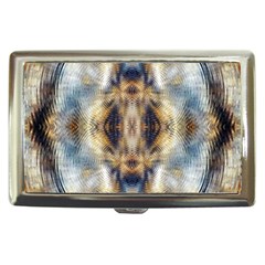 Retro Hippie Vibe Psychedelic Silver Cigarette Money Case by CrypticFragmentsDesign