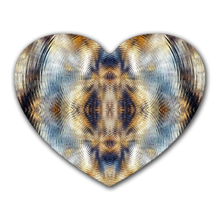 Retro Hippie Vibe Psychedelic Silver Heart Mousepads