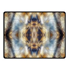 Retro Hippie Vibe Psychedelic Silver Double Sided Fleece Blanket (small) 