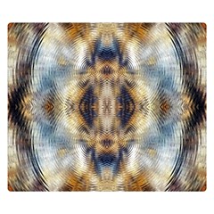 Retro Hippie Vibe Psychedelic Silver Double Sided Flano Blanket (small) 