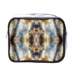 Retro Hippie Vibe Psychedelic Silver Mini Toiletries Bag (one Side)