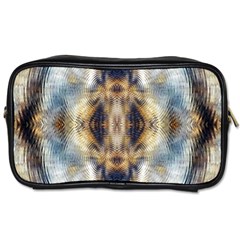 Retro Hippie Vibe Psychedelic Silver Toiletries Bag (one Side) by CrypticFragmentsDesign