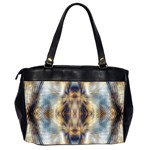 Retro Hippie Vibe Psychedelic Silver Oversize Office Handbag (2 Sides) Back