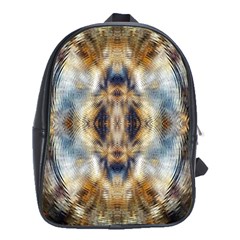 Retro Hippie Vibe Psychedelic Silver School Bag (xl)