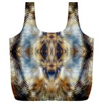 Retro Hippie Vibe Psychedelic Silver Full Print Recycle Bag (XXXL) Back