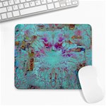 Retro Hippie Abstract Floral Blue Violet Large Mousepads Front