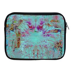 Retro Hippie Abstract Floral Blue Violet Apple Ipad 2/3/4 Zipper Cases by CrypticFragmentsDesign