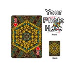 Mandala Faux Artificial Leather Among Spring Flowers Playing Cards 54 Designs (Mini) Front - Heart2