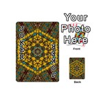 Mandala Faux Artificial Leather Among Spring Flowers Playing Cards 54 Designs (Mini) Front - Joker1