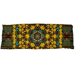 Mandala Faux Artificial Leather Among Spring Flowers Body Pillow Case (dakimakura) by pepitasart