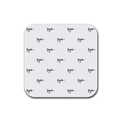 Tribal Style Symbol Drawing Print Pattern Rubber Coaster (square)  by dflcprintsclothing