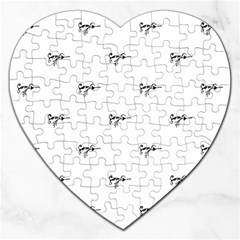 Tribal Style Symbol Drawing Print Pattern Jigsaw Puzzle (heart) by dflcprintsclothing