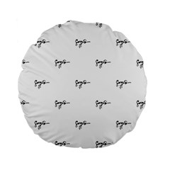 Tribal Style Symbol Drawing Print Pattern Standard 15  Premium Round Cushions by dflcprintsclothing