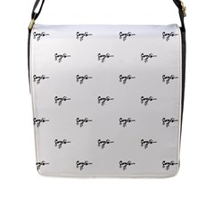 Tribal Style Symbol Drawing Print Pattern Flap Closure Messenger Bag (l) by dflcprintsclothing