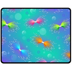 Non Seamless Pattern Blues Bright Fleece Blanket (medium) 