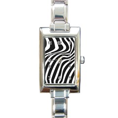 Wave Line Curve Rectangle Italian Charm Watch by Dutashop