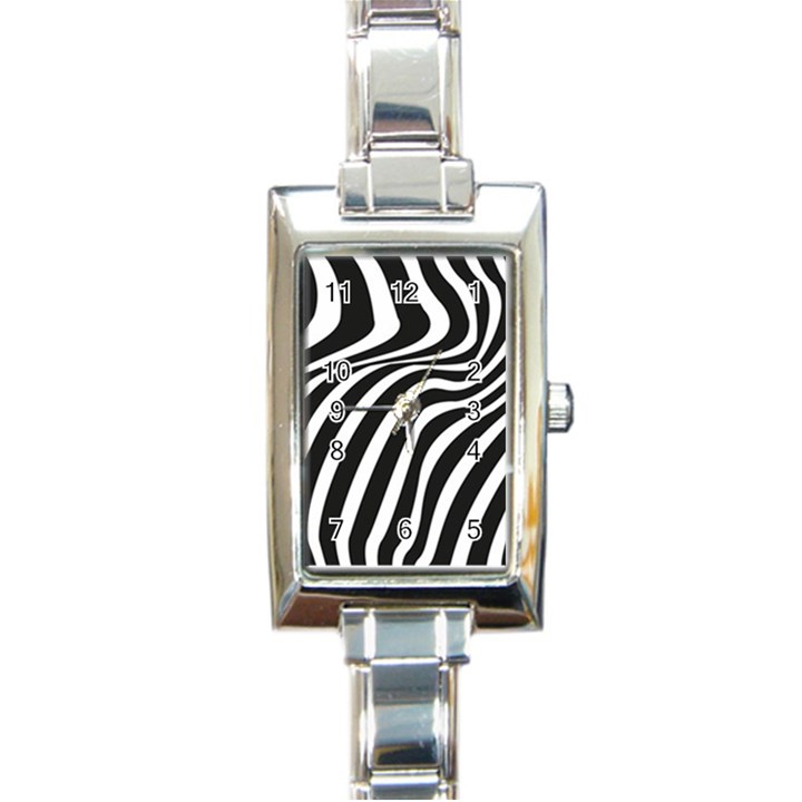 Wave Line Curve Rectangle Italian Charm Watch