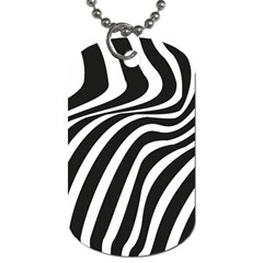 Wave Line Curve Dog Tag (one Side) by Dutashop