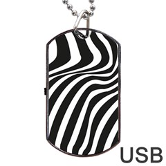 Wave Line Curve Dog Tag Usb Flash (one Side) by Dutashop