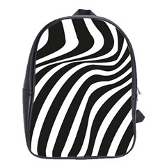 Wave Line Curve School Bag (xl) by Dutashop