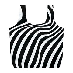 Wave Line Curve Full Print Recycle Bag (l) by Dutashop