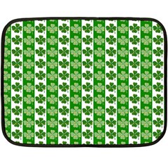 Clover Leaf Shamrock St Patricks Day Fleece Blanket (mini) by Dutashop