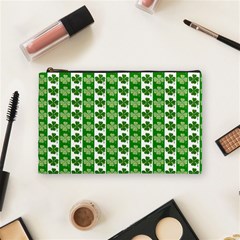 Clover Leaf Shamrock St Patricks Day Cosmetic Bag (medium) by Dutashop