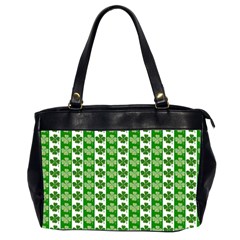 Clover Leaf Shamrock St Patricks Day Oversize Office Handbag (2 Sides) by Dutashop