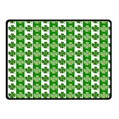 Clover Leaf Shamrock St Patricks Day Fleece Blanket (small) by Dutashop