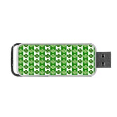 Clover Leaf Shamrock St Patricks Day Portable Usb Flash (one Side) by Dutashop