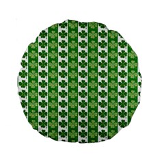 Clover Leaf Shamrock St Patricks Day Standard 15  Premium Round Cushions by Dutashop