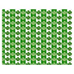 Clover Leaf Shamrock St Patricks Day Double Sided Flano Blanket (medium) 