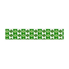 Clover Leaf Shamrock St Patricks Day Flano Scarf (mini) by Dutashop