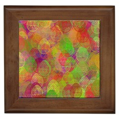 Easter Egg Colorful Texture Framed Tile by Dutashop