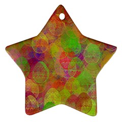 Easter Egg Colorful Texture Ornament (star) by Dutashop