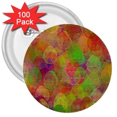 Easter Egg Colorful Texture 3  Buttons (100 Pack)  by Dutashop