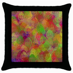 Easter Egg Colorful Texture Throw Pillow Case (black) by Dutashop