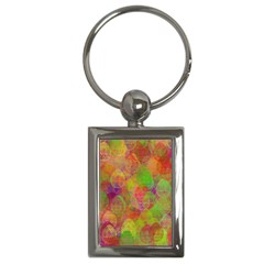 Easter Egg Colorful Texture Key Chain (rectangle) by Dutashop