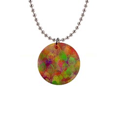 Easter Egg Colorful Texture 1  Button Necklace by Dutashop