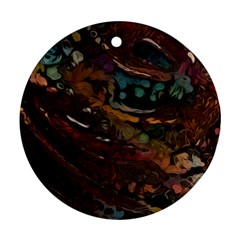 Abstract Art Round Ornament (two Sides) by Dutashop