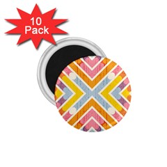 Line Pattern Cross Print Repeat 1 75  Magnets (10 Pack)  by Dutashop