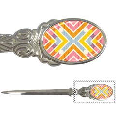 Line Pattern Cross Print Repeat Letter Opener by Dutashop