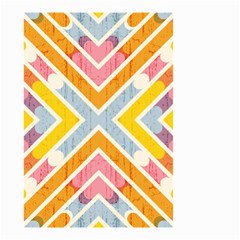 Line Pattern Cross Print Repeat Small Garden Flag (two Sides) by Dutashop